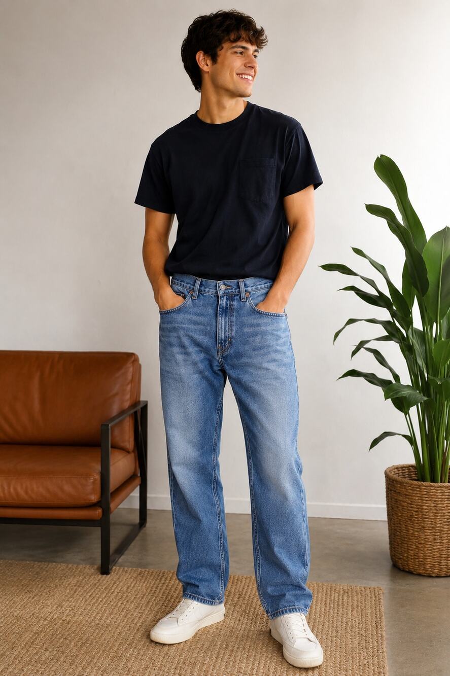 The Territory Ahead Straight Leg Jeans 34x32 Relaxed Fit Cotton Denim